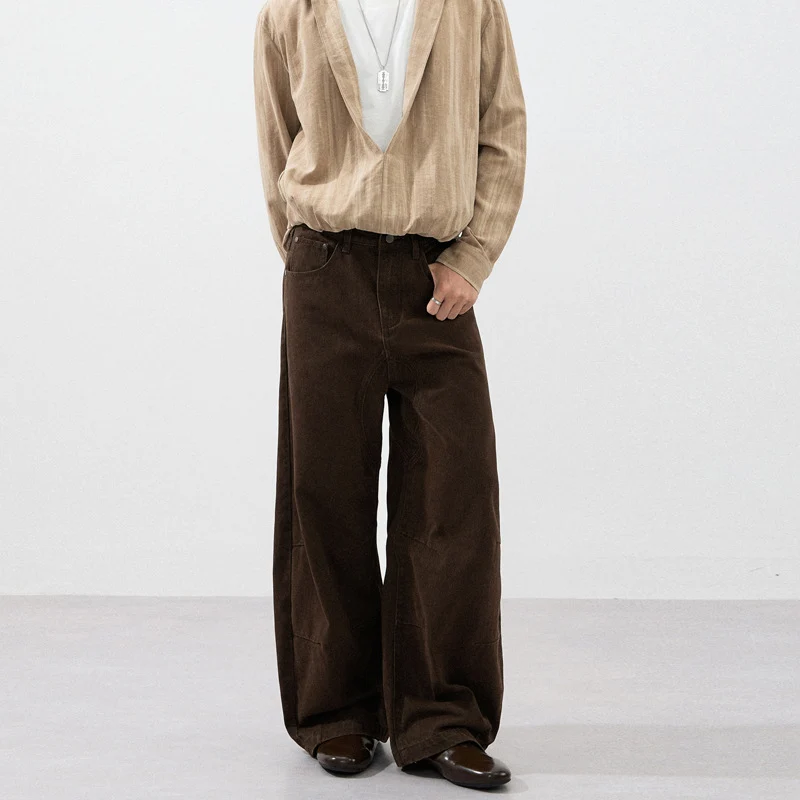 Herren Ultraweite Baggy-Hose mit markanter Schrittpasse und verstärkten Kniepanelen Drune