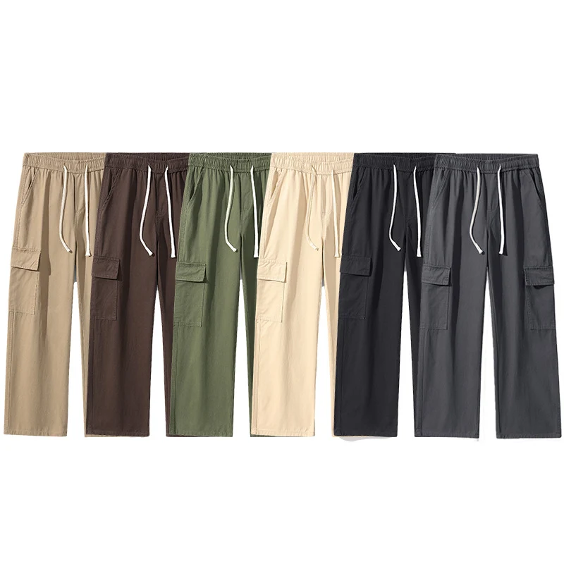 Herren Superweite Utility-Cargohose im tiefsitzenden Baggy-Cut mit Kordelzug Drune