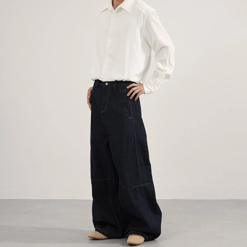 Herren Rohdenim Marlene-Baggy-Jeans mit tiefem Schritt und Kniepaneel-Details Drune