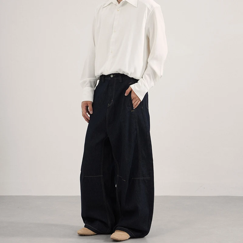 Herren Rohdenim Marlene-Baggy-Jeans mit tiefem Schritt und Kniepaneel-Details Drune