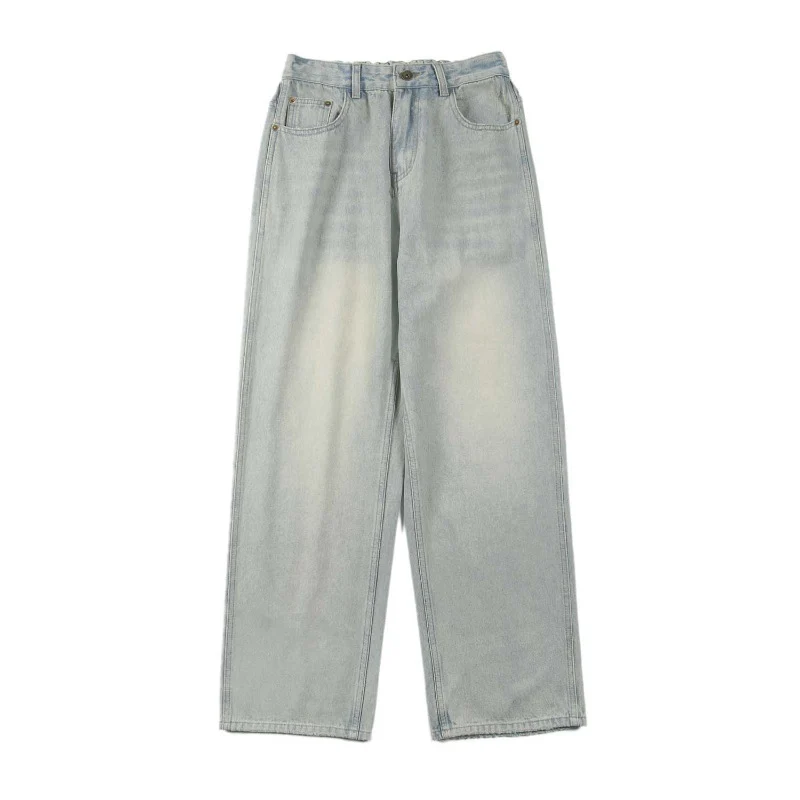 Herren Relaxte Vintage-Denim-Hose im geraden Oversize-Schnitt mit soften Fade-Zonen Drune