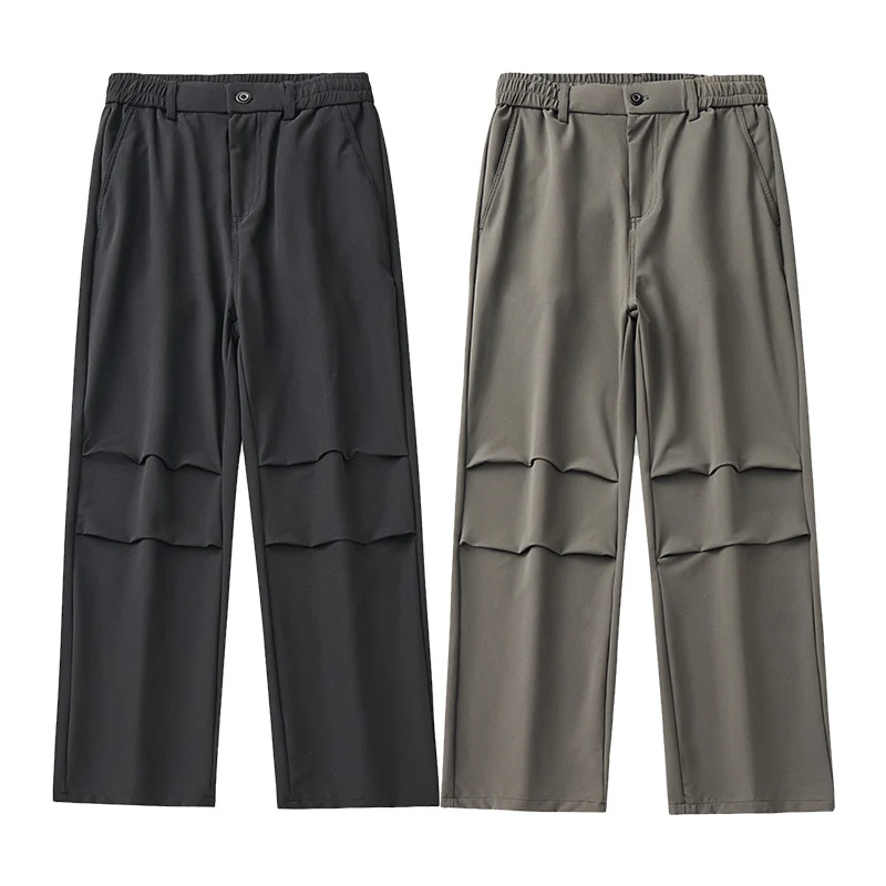 Herren Relaxed-Fit Technikhose mit geradem Bein, elastischem Bund und technischen Details Drune