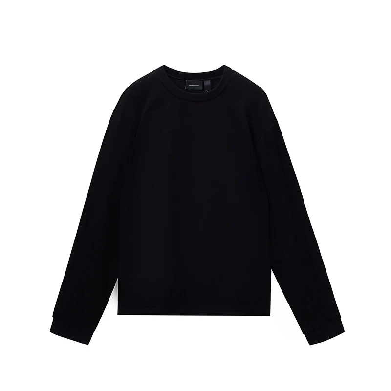 Herren Relaxed-Fit Langarmshirt aus schwerer Baumwollmischung mit Rundhalsausschnitt Drune