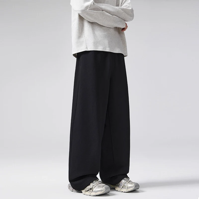 Herren Oversized Sweatpalazzo mit Tunnelzugbund, doppellagigem Saum und Relaxed-Fit Drune