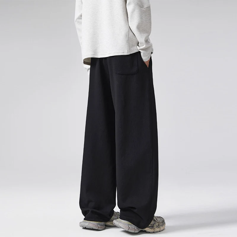 Herren Oversized Sweatpalazzo mit Tunnelzugbund, doppellagigem Saum und Relaxed-Fit Drune