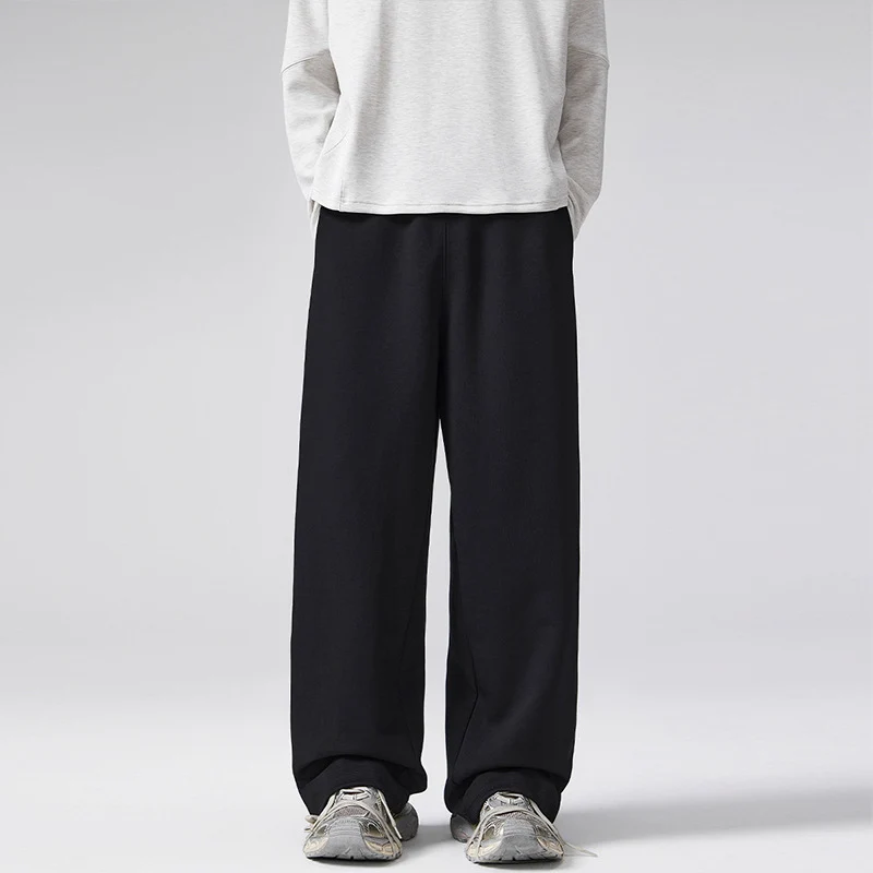 Herren Oversized Sweatpalazzo mit Tunnelzugbund, doppellagigem Saum und Relaxed-Fit Drune