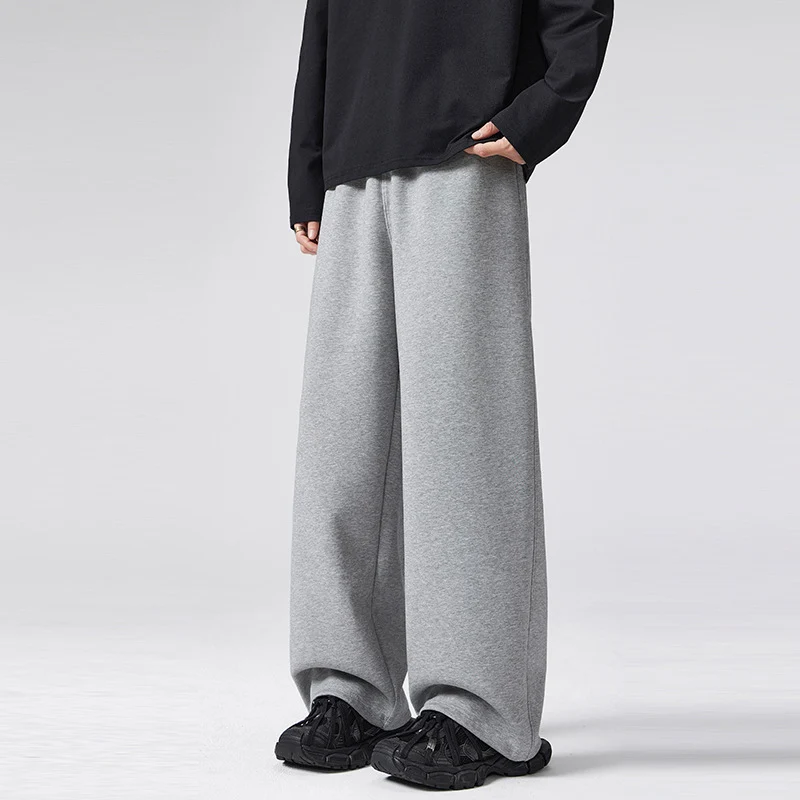 Herren Oversized Sweatpalazzo mit Tunnelzugbund, doppellagigem Saum und Relaxed-Fit Drune