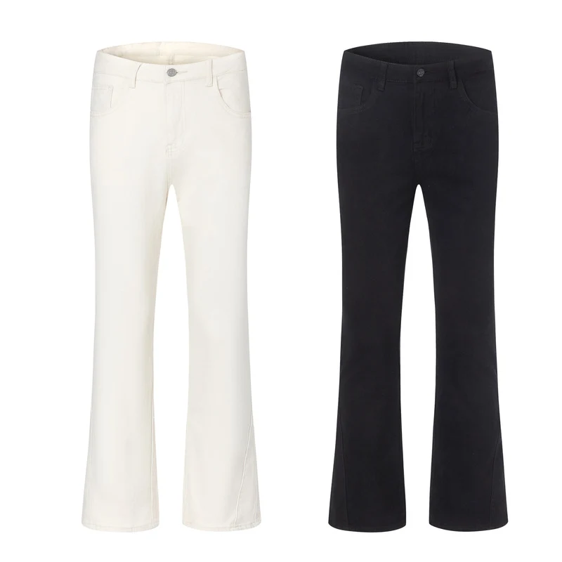 Herren Locker sitzende Straight-Jeans mit extra langer Saumkante und minimalistischer Optik Drune