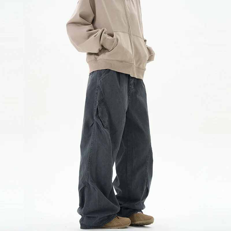 Herren Locker fallende Paneel-Cargo-Baggyhose im Workwear-Stil Drune