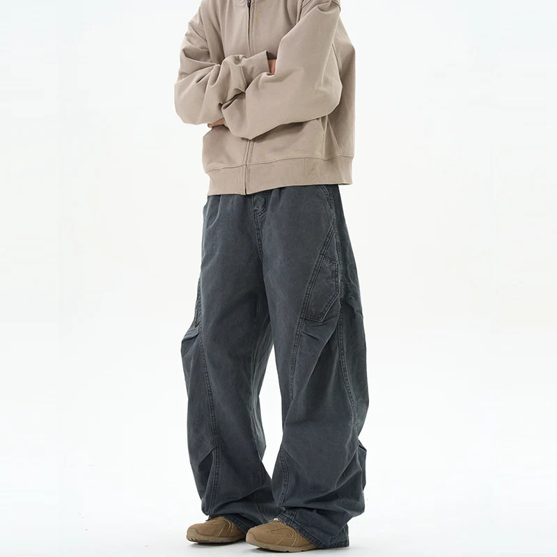 Herren Locker fallende Paneel-Cargo-Baggyhose im Workwear-Stil Drune