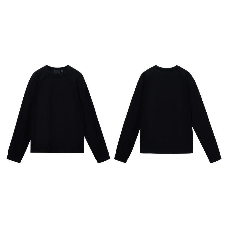 Herren Langarm-Shirt aus feiner Rippstruktur mit Rundhalsausschnitt Drune