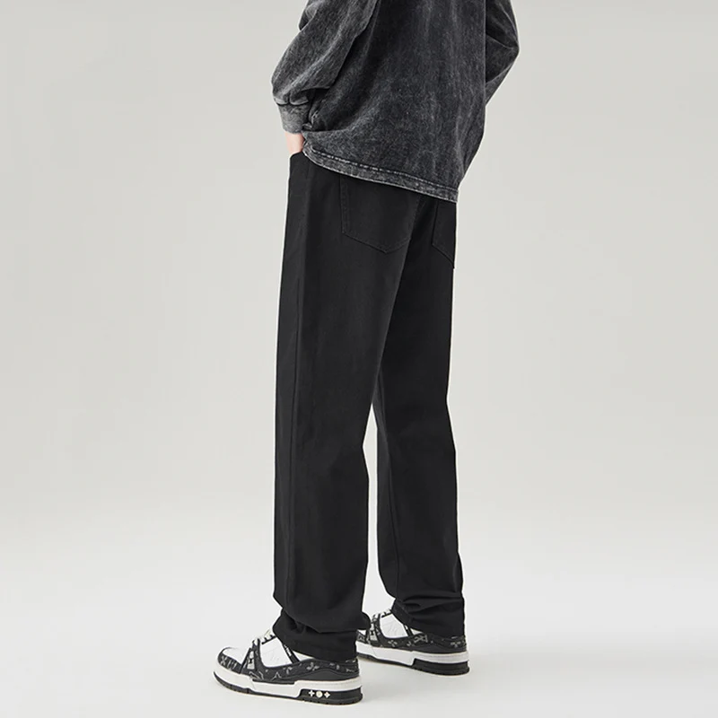Herren Gerade geschnittene Vintage-Denim-Jeans mit entspanntem Sitz und verwaschenem Finish Drune