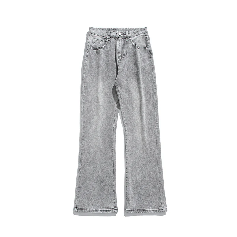 Herren Flared-Denimhose mit mittelhoher Taille und leichtem Schlag Drune