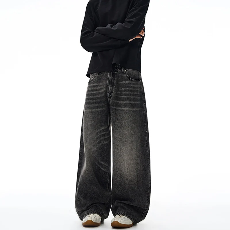Herren Extrem weite Vintage-Denim Baggy-Jeans mit tiefem Schritt Drune