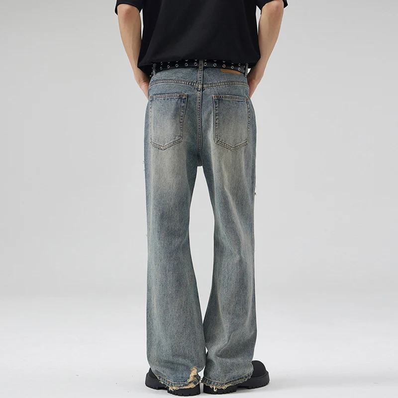 Herren Extraweitgeschnittene Destroyed-Denim-Jeans im Relaxed-Baggy-Cut Drune