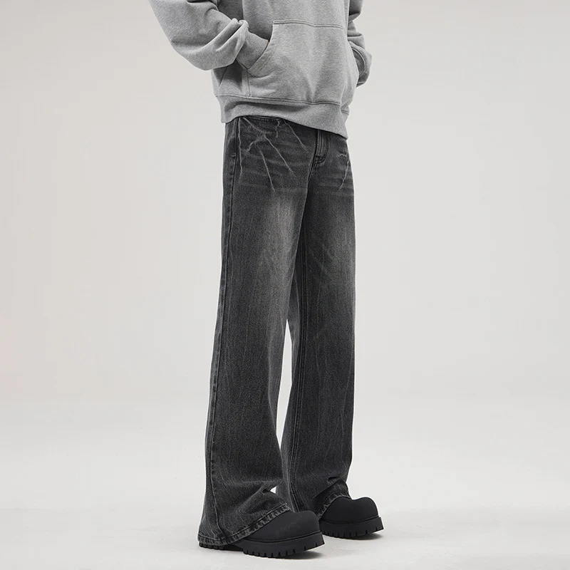 Herren Extraweite Vintage-Baggy-Jeans mit tiefem Schritt und weitem Saum Drune