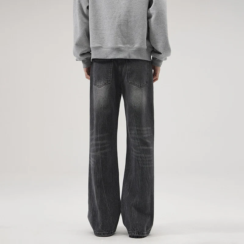 Herren Extraweite Vintage-Baggy-Jeans mit tiefem Schritt und weitem Saum Drune