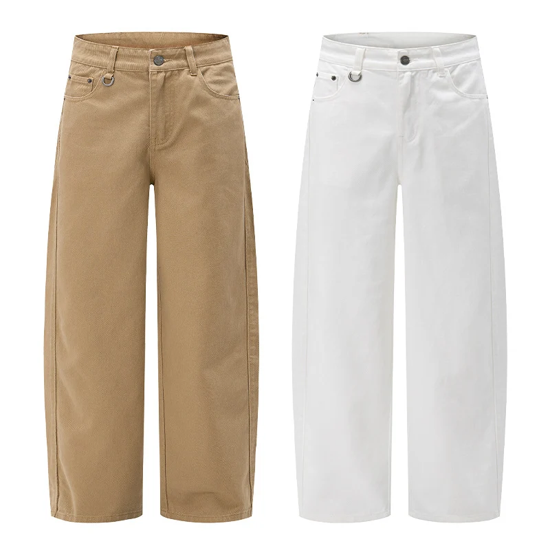 Herren Extraweite High‑Waist Palazzohose aus schwerer Baumwolle Drune