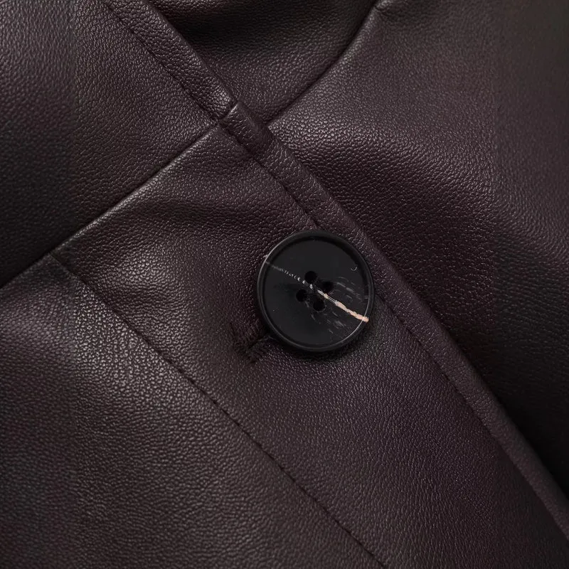 Damen Kurzjacke aus veganer Lederoptik im Boxy-Oversize-Schnitt Drune