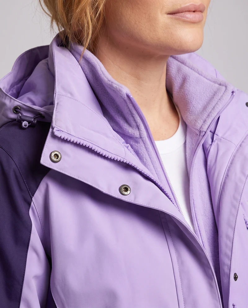 Damen Zwei-Lagen Softshell Parka mit wärmendem Fleece-Innenfutter und verstellbarer Kapuze Drune