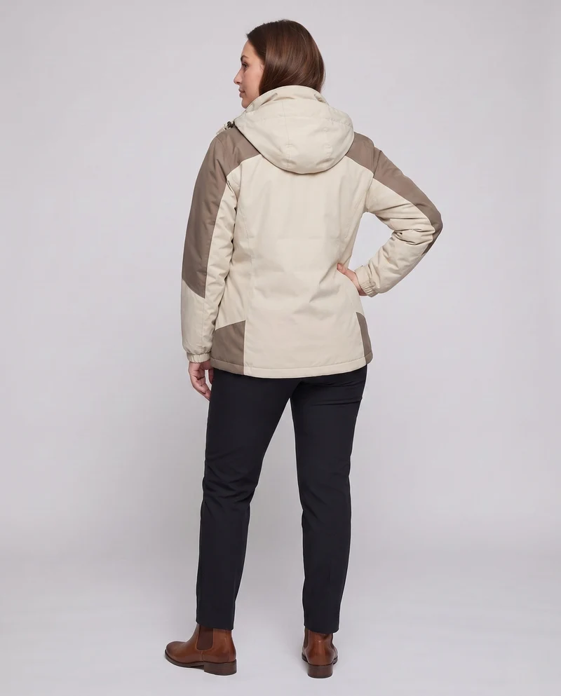 Damen Zweiteiler Outdoor-Jacke mit abnehmbarer Fleece-Innenjacke und wasserdichter Membran Drune