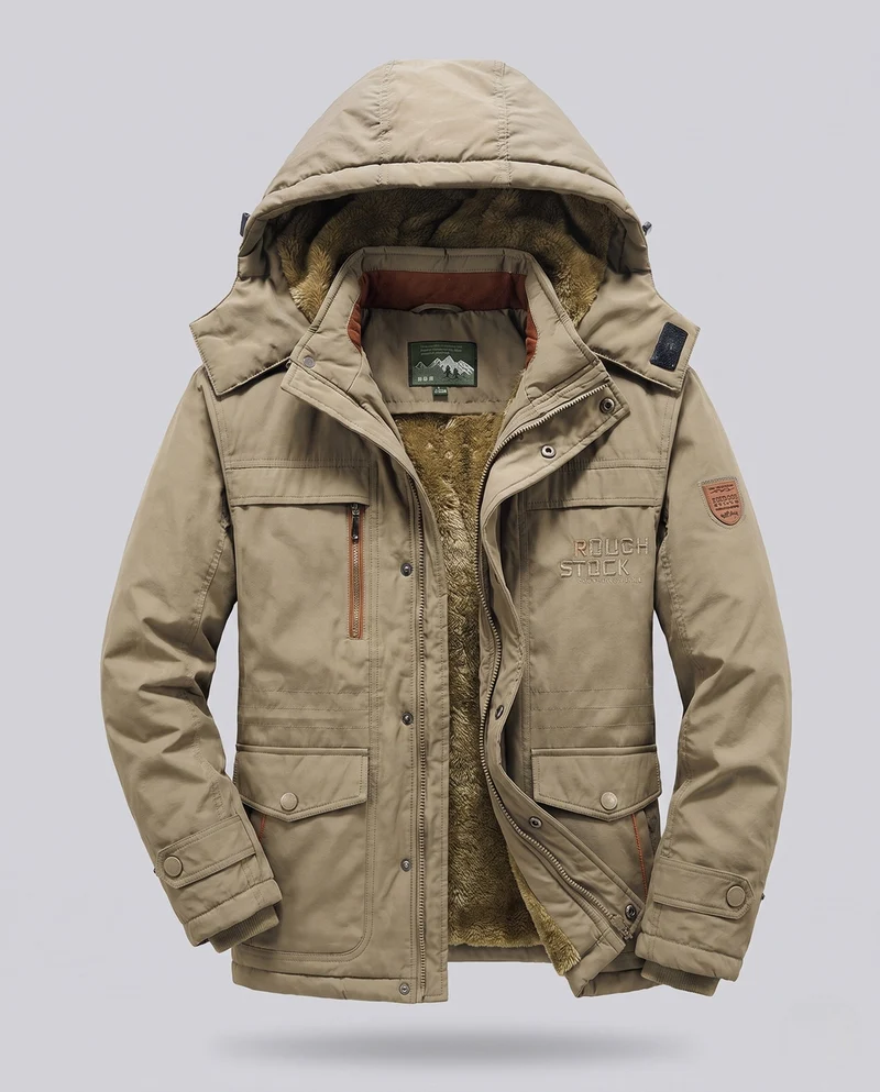 Herren Arctic-Comfort Parka mit voll gefüttertem Kunstfell und multifunktionalen Taschen Drune