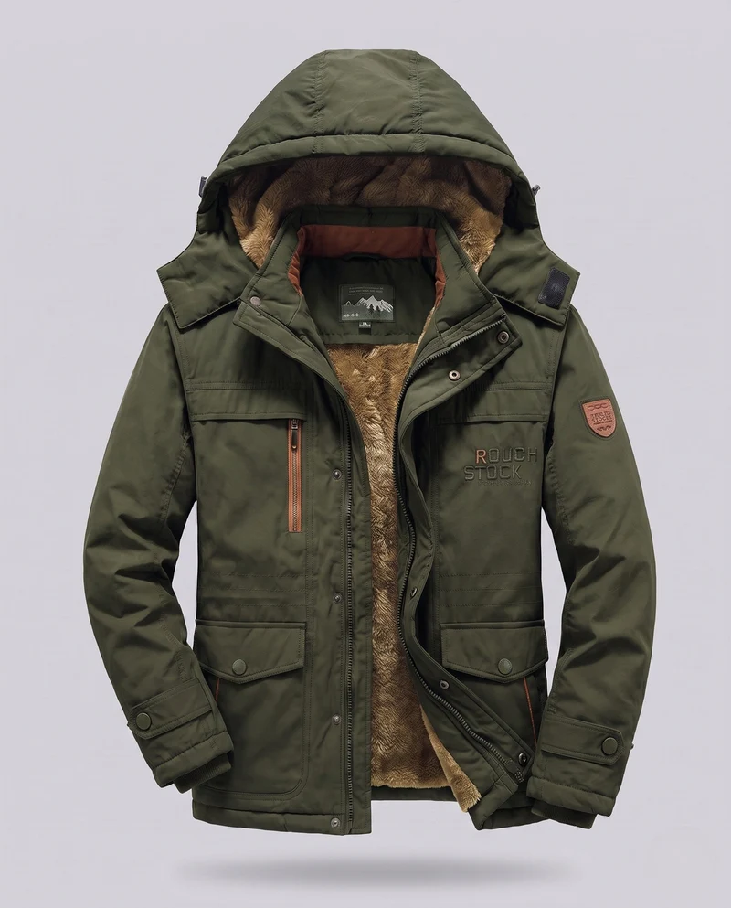 Herren Arctic-Comfort Parka mit voll gefüttertem Kunstfell und multifunktionalen Taschen Drune