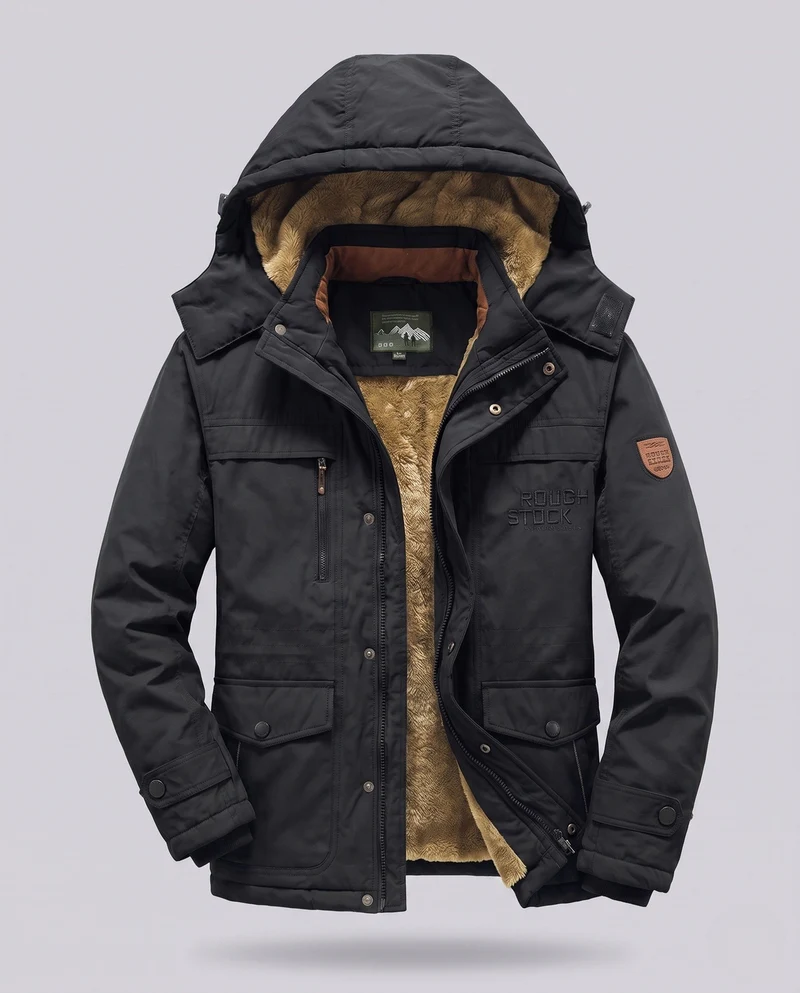 Herren Arctic-Comfort Parka mit voll gefüttertem Kunstfell und multifunktionalen Taschen Drune