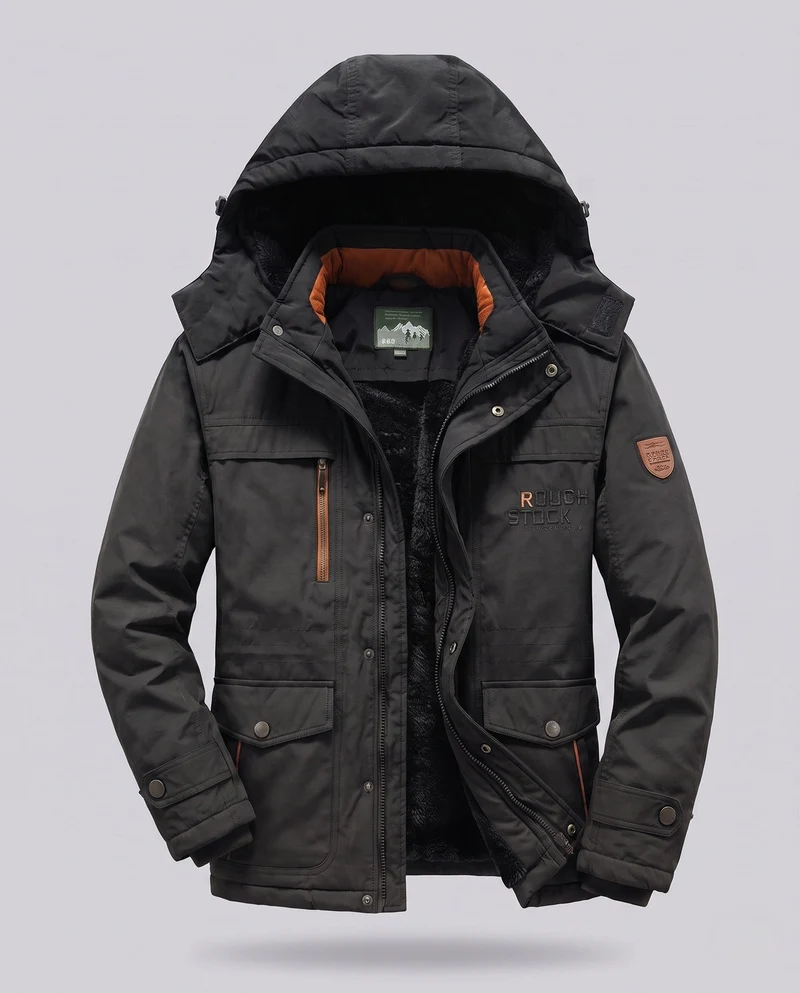 Herren Arctic-Comfort Parka mit voll gefüttertem Kunstfell und multifunktionalen Taschen Drune