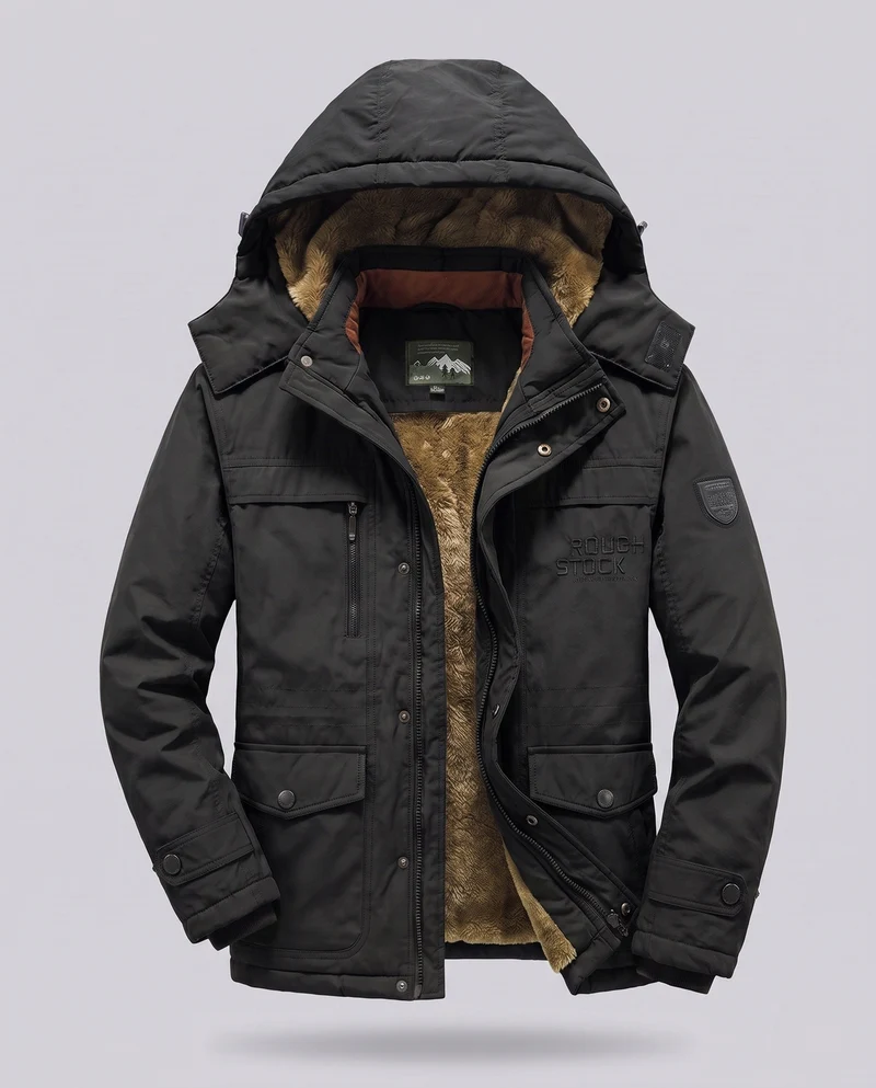 Herren Arctic-Comfort Parka mit voll gefüttertem Kunstfell und multifunktionalen Taschen Drune
