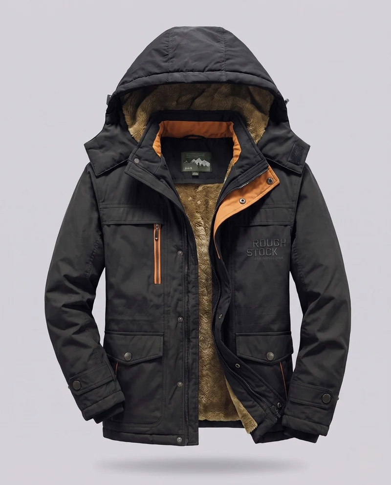 Herren Arctic-Comfort Parka mit voll gefüttertem Kunstfell und multifunktionalen Taschen Drune