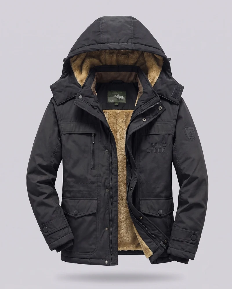 Herren Arctic-Comfort Parka mit voll gefüttertem Kunstfell und multifunktionalen Taschen Drune