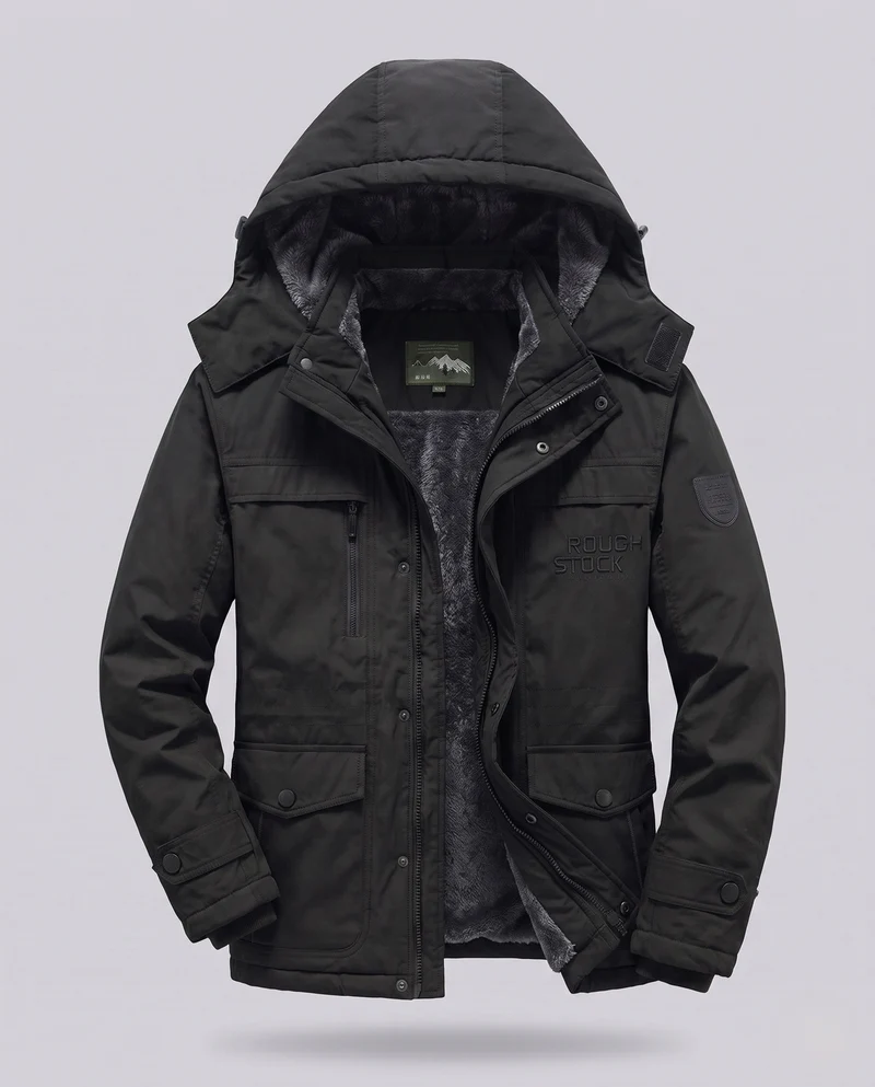 Herren Arctic-Comfort Parka mit voll gefüttertem Kunstfell und multifunktionalen Taschen Drune
