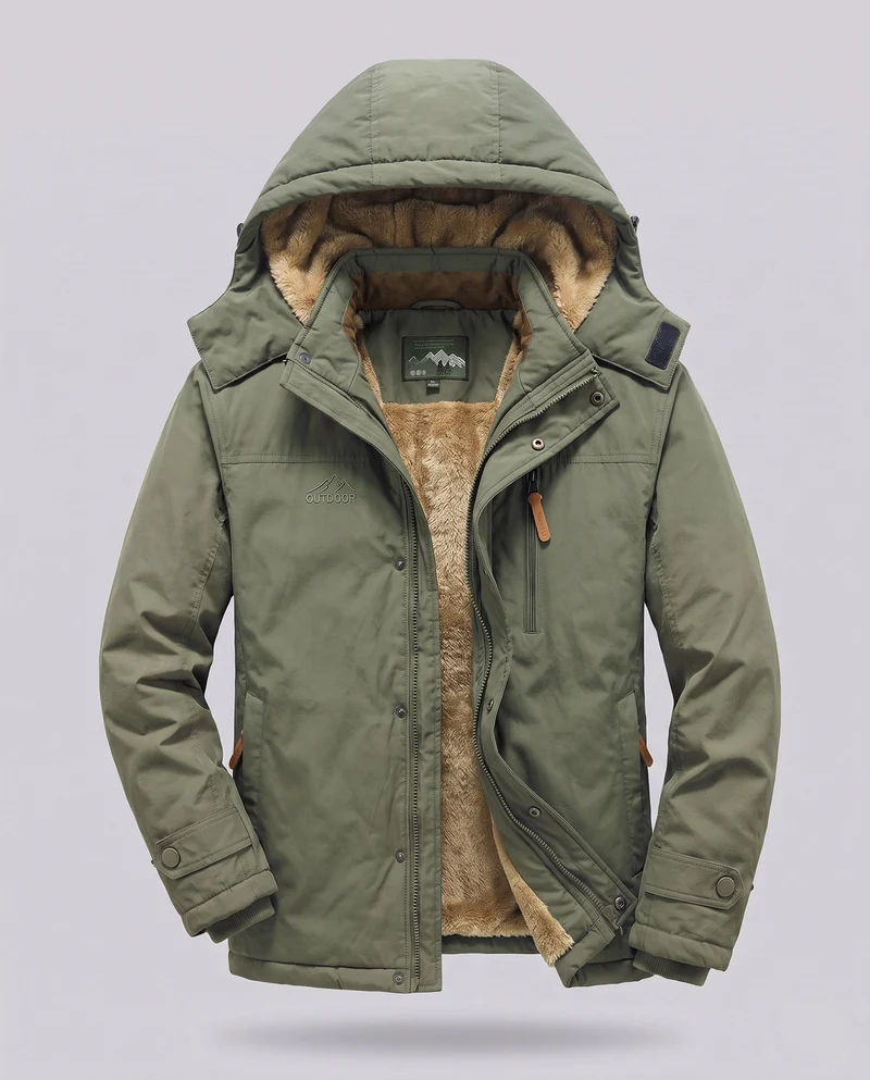 Herren Arctic-Comfort Parka mit voll gefüttertem Kunstfell und multifunktionalen Taschen Drune
