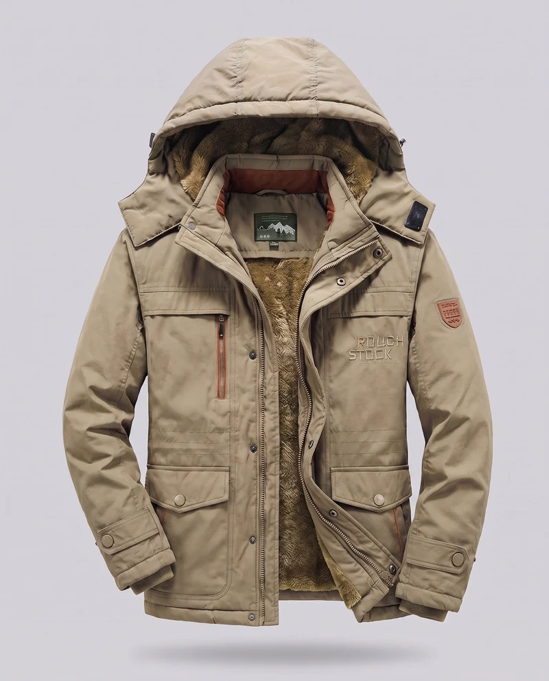 Herren Arctic-Comfort Parka mit voll gefüttertem Kunstfell und multifunktionalen Taschen Drune