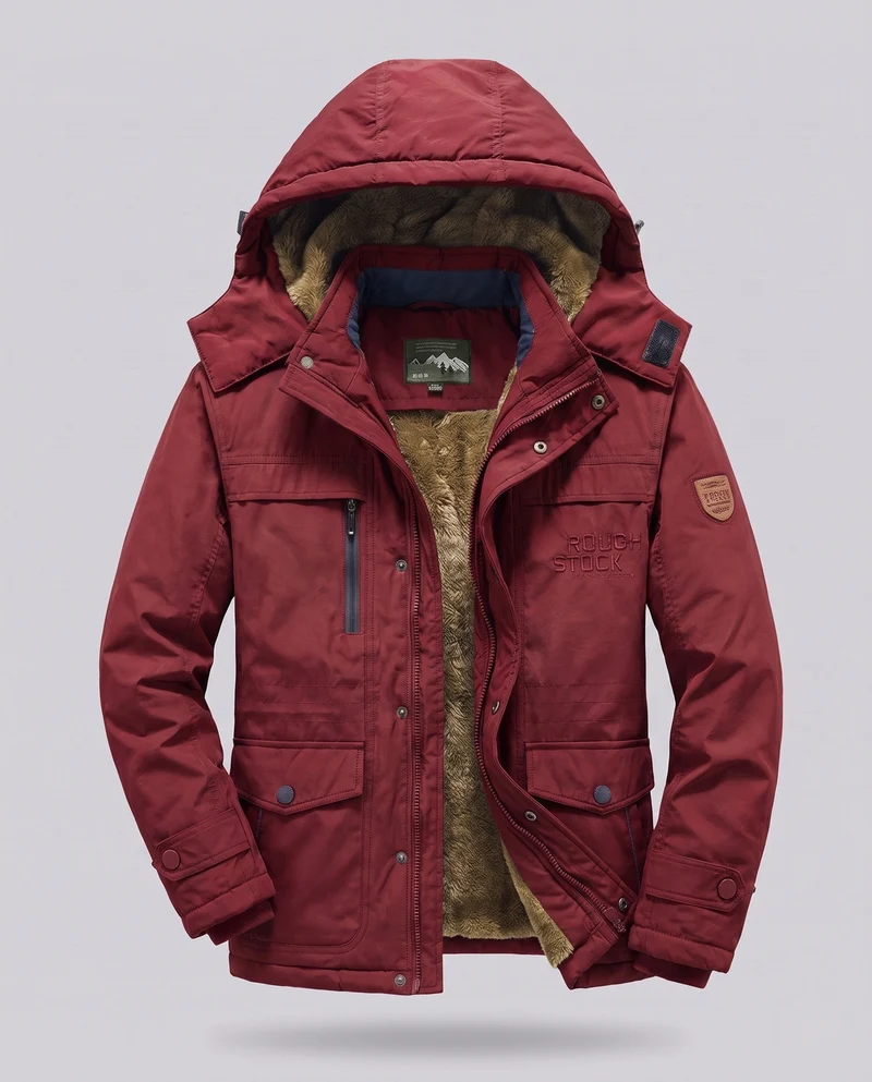 Herren Arctic-Comfort Parka mit voll gefüttertem Kunstfell und multifunktionalen Taschen Drune