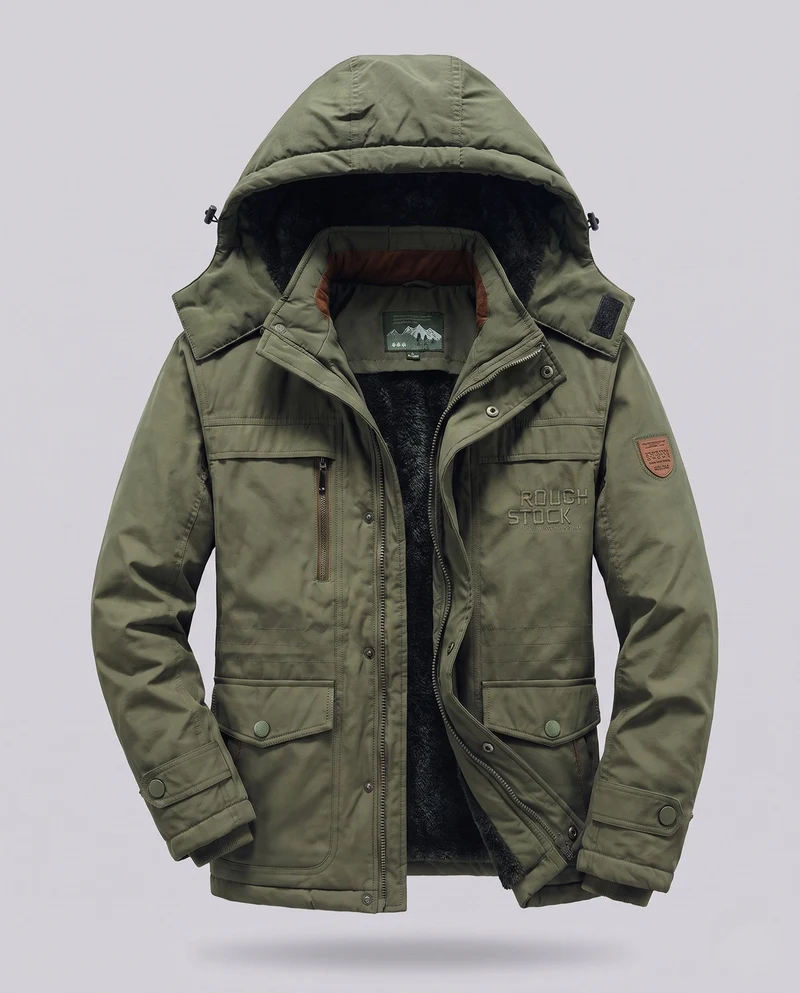 Herren Arctic-Comfort Parka mit voll gefüttertem Kunstfell und multifunktionalen Taschen Drune