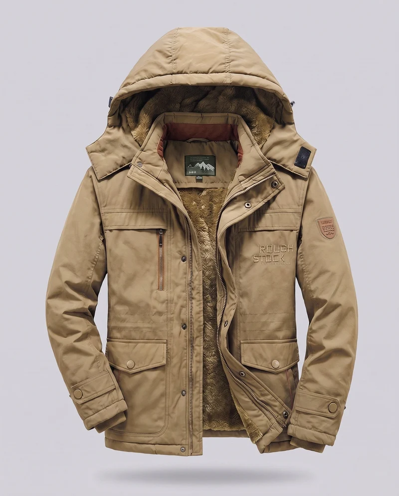 Herren Arctic-Comfort Parka mit voll gefüttertem Kunstfell und multifunktionalen Taschen Drune