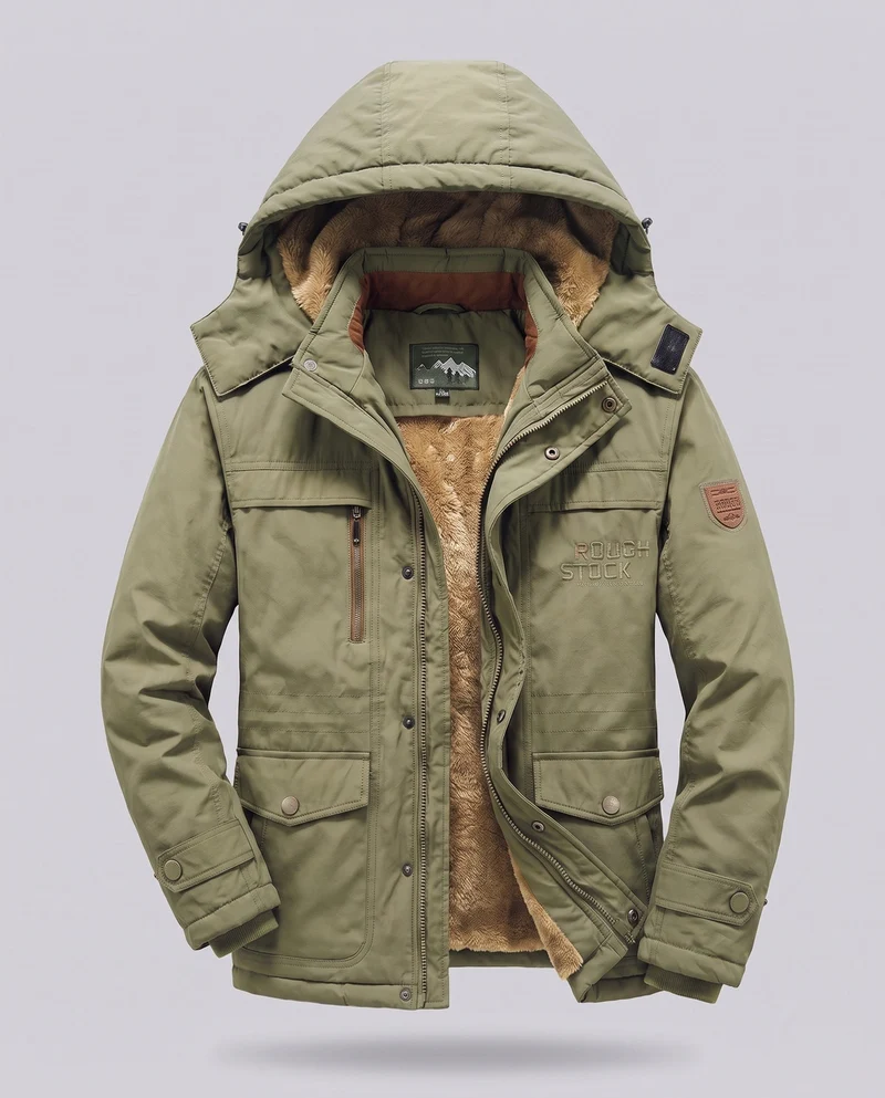 Herren Arctic-Comfort Parka mit voll gefüttertem Kunstfell und multifunktionalen Taschen Drune