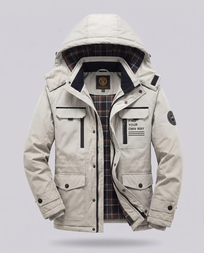 Herren Arctic-Comfort Parka mit voll gefüttertem Kunstfell und multifunktionalen Taschen Drune