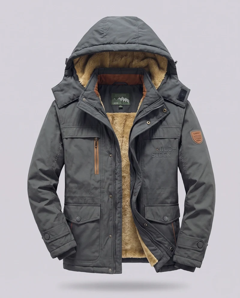 Herren Arctic-Comfort Parka mit voll gefüttertem Kunstfell und multifunktionalen Taschen Drune