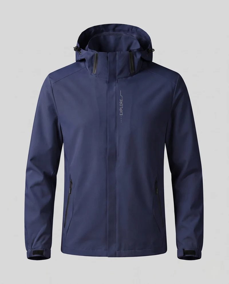 Herren Atmungsaktive Leichte Wind- und Regenjacke Drune