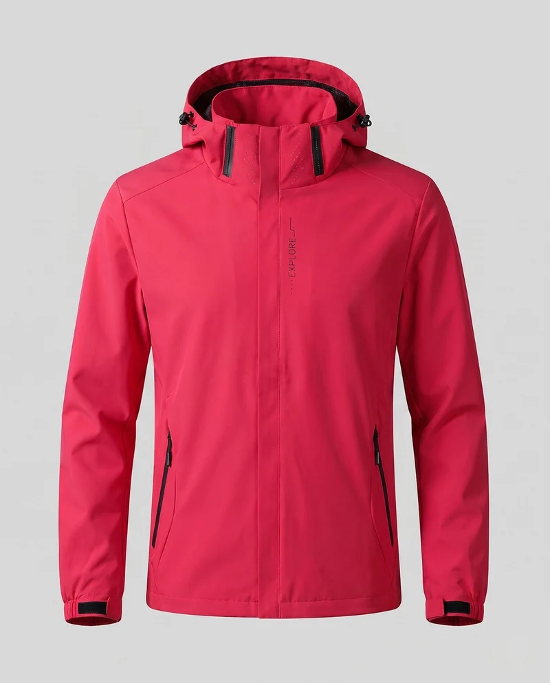 Herren Atmungsaktive Leichte Wind- und Regenjacke Drune