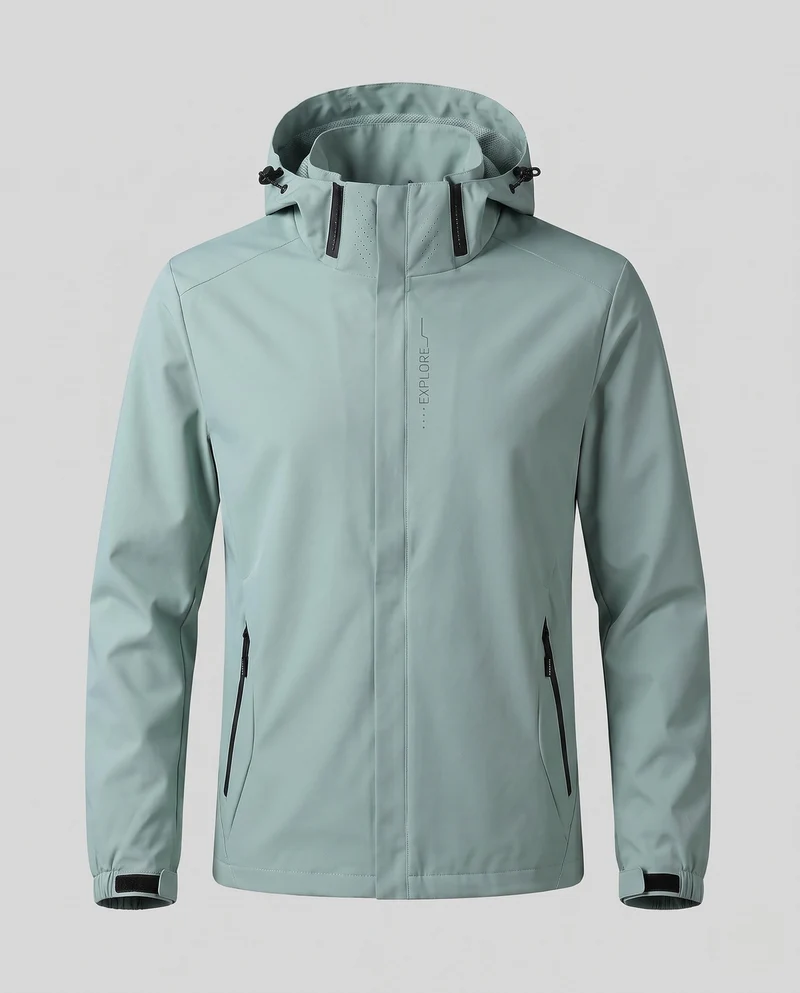 Herren Atmungsaktive Leichte Wind- und Regenjacke Drune
