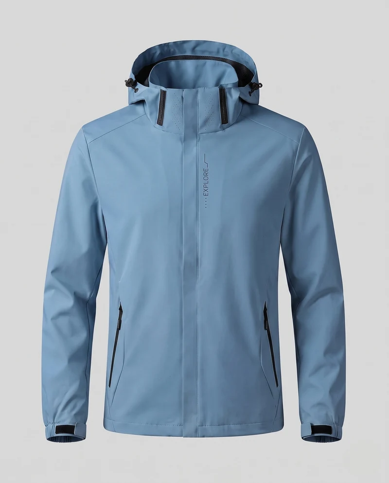 Herren Atmungsaktive Leichte Wind- und Regenjacke Drune