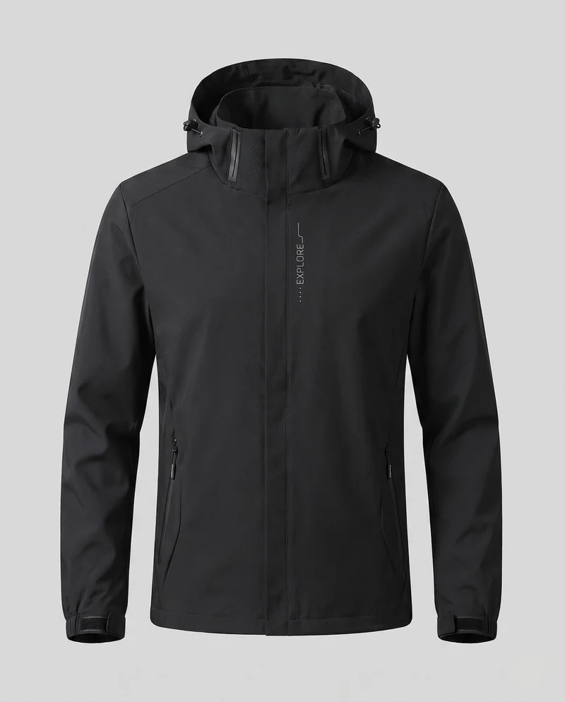 Herren Atmungsaktive Leichte Wind- und Regenjacke Drune