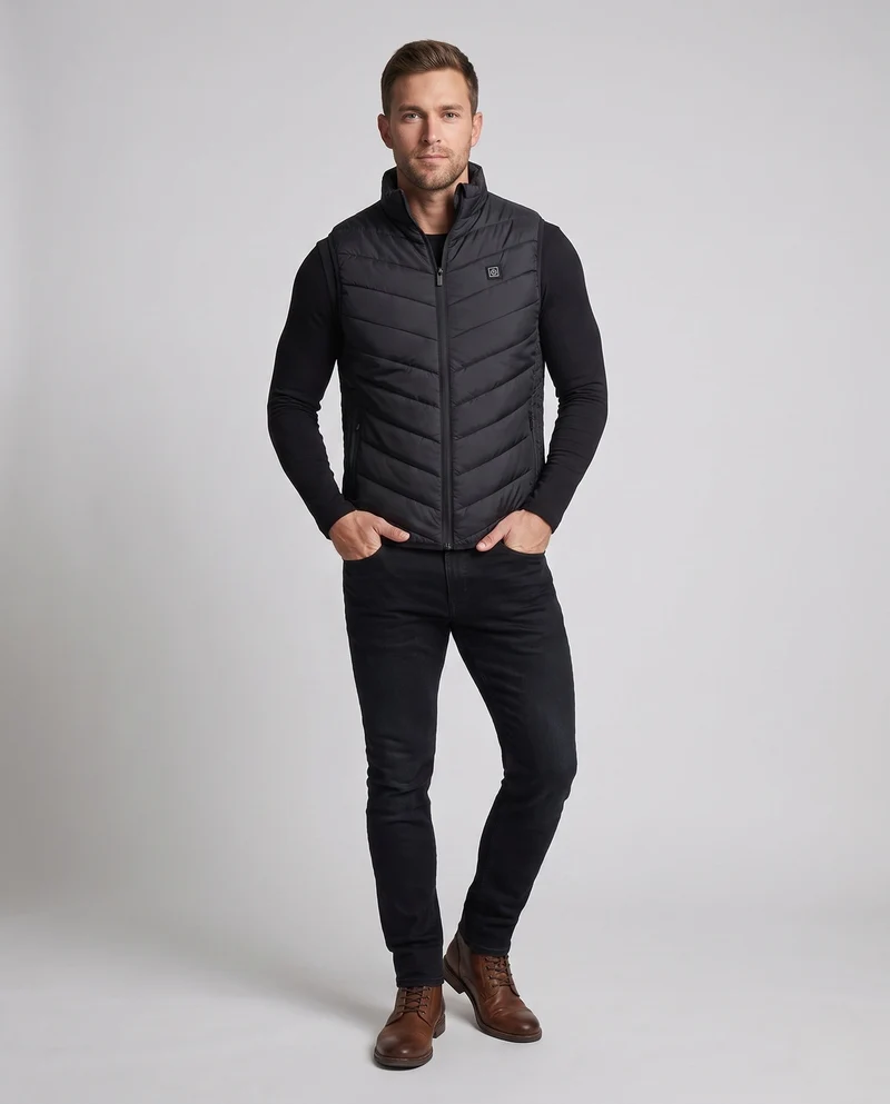 Herren beheizbare Thermo-Weste mit Multi-Zonen-Heizsystem und USB-Anschluss Drune