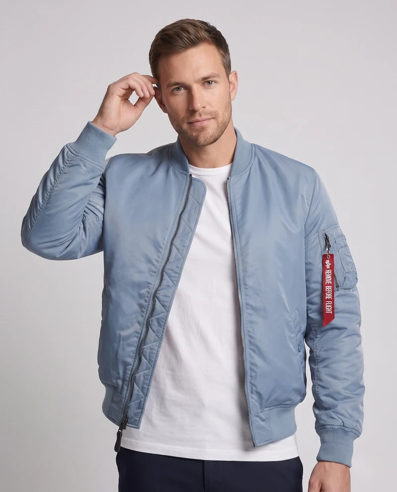 Herren Bomberjacke im Fliegerstil mit wattierter thermischer Fütterung und Taschen auf dem Ärmel Drune