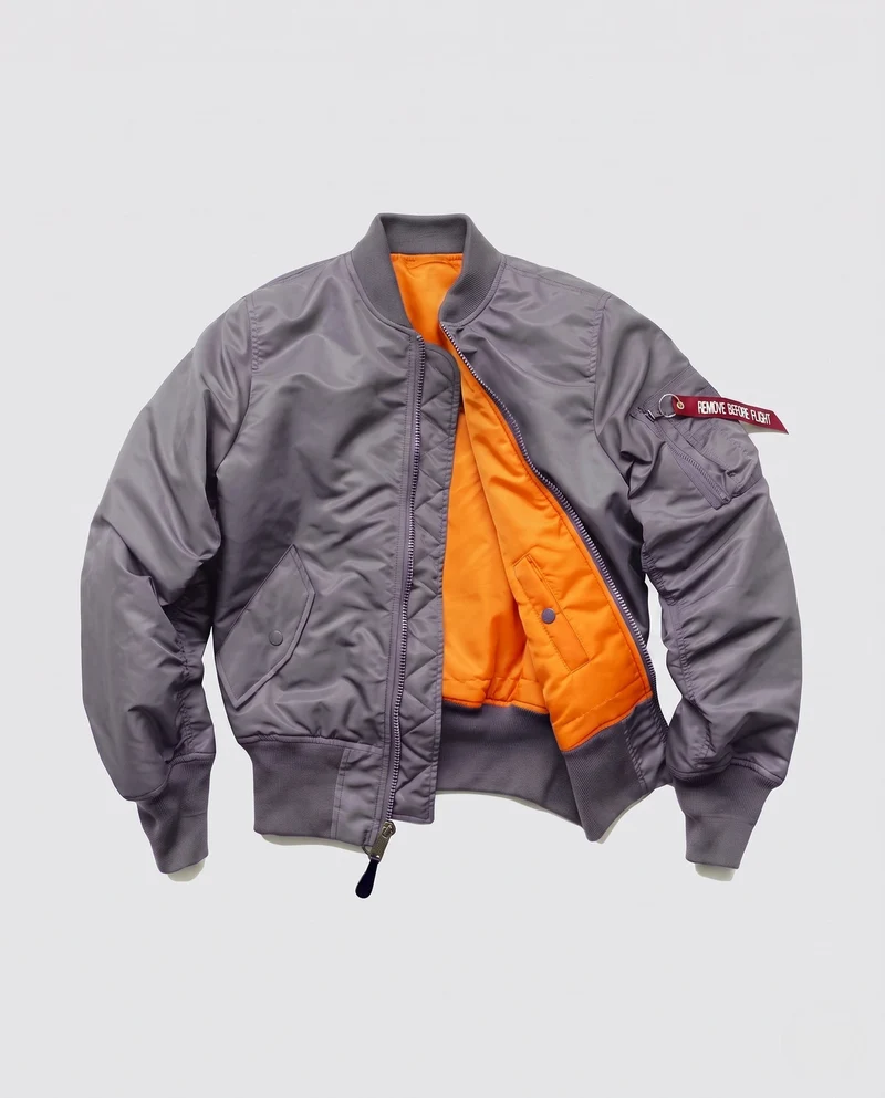 Herren Bomberjacke im Aviator-Stil mit kontrastierendem Innenfutter und Ärmtasche Drune