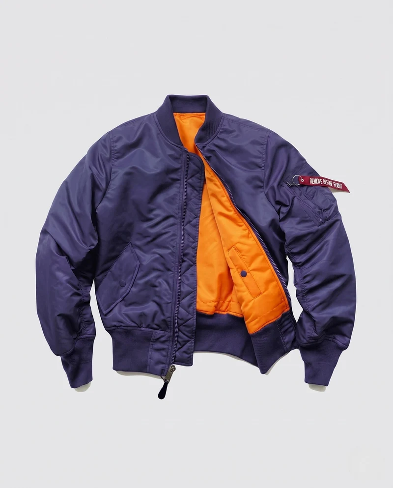 Herren Bomberjacke im Aviator-Stil mit kontrastierendem Innenfutter und Ärmtasche Drune